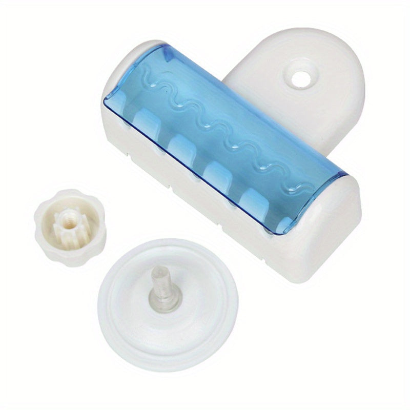 Toothbrush holder with suction cup for wall-mounted storage, with cover and organizer.