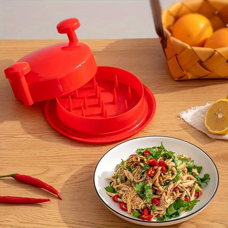 Tool for shredding chicken and other meats - 1 piece. Features handles and non-skid base. Also suitable for pork and beef.