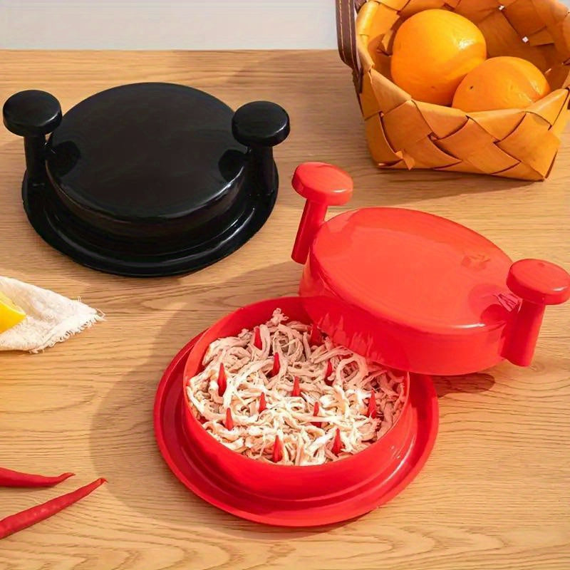 Tool for shredding chicken and other meats - 1 piece. Features handles and non-skid base. Also suitable for pork and beef.