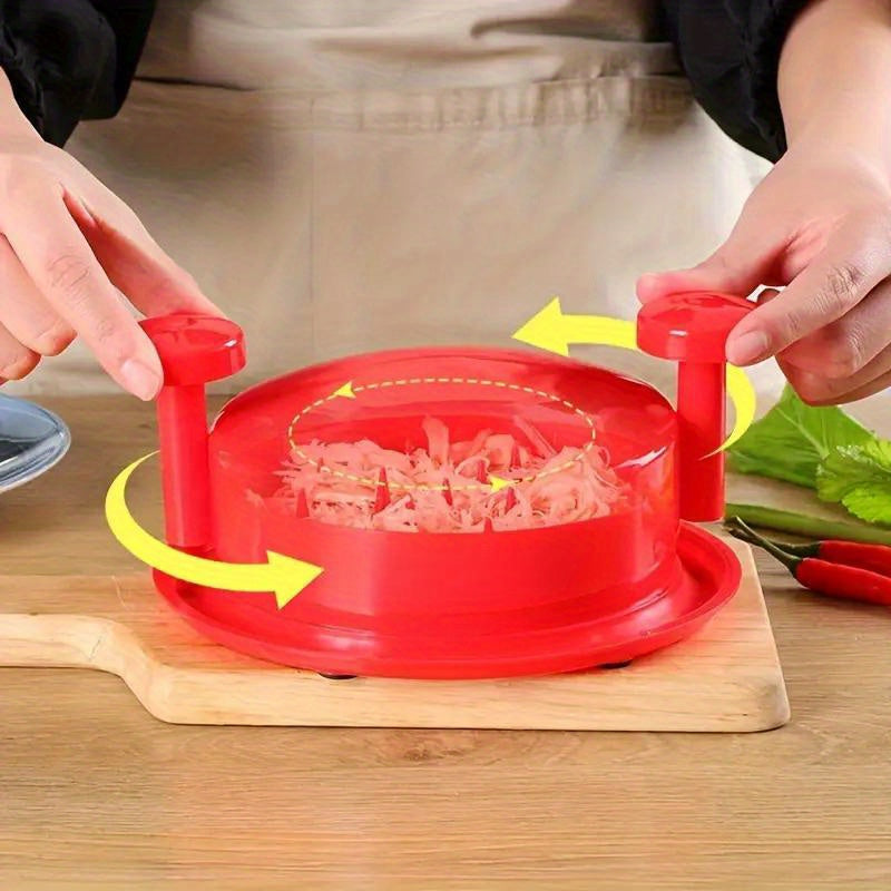 Tool for shredding chicken and other meats - 1 piece. Features handles and non-skid base. Also suitable for pork and beef.