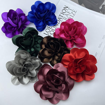 Romantic Rose Fabric Corsage Hat Clothing Decoration Accessories in Flower Shape Simulation for 1PC