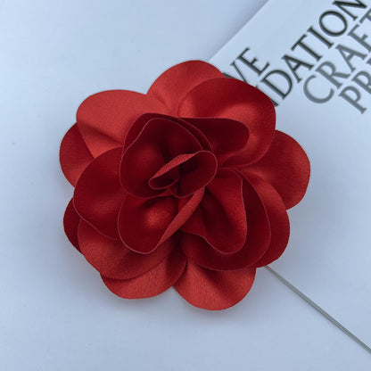 Romantic Rose Fabric Corsage Hat Clothing Decoration Accessories in Flower Shape Simulation for 1PC