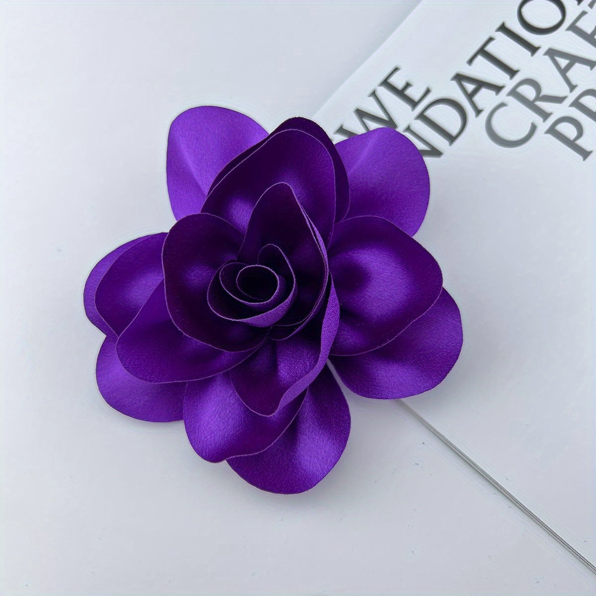 Romantic Rose Fabric Corsage Hat Clothing Decoration Accessories in Flower Shape Simulation for 1PC