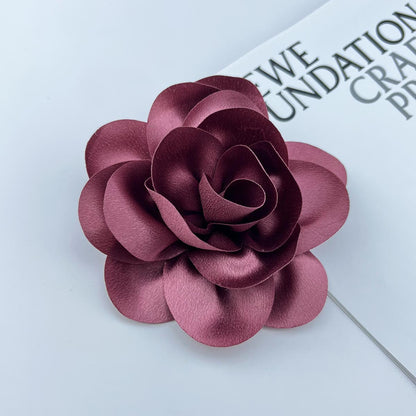 Romantic Rose Fabric Corsage Hat Clothing Decoration Accessories in Flower Shape Simulation for 1PC