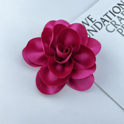 Romantic Rose Fabric Corsage Hat Clothing Decoration Accessories in Flower Shape Simulation for 1PC