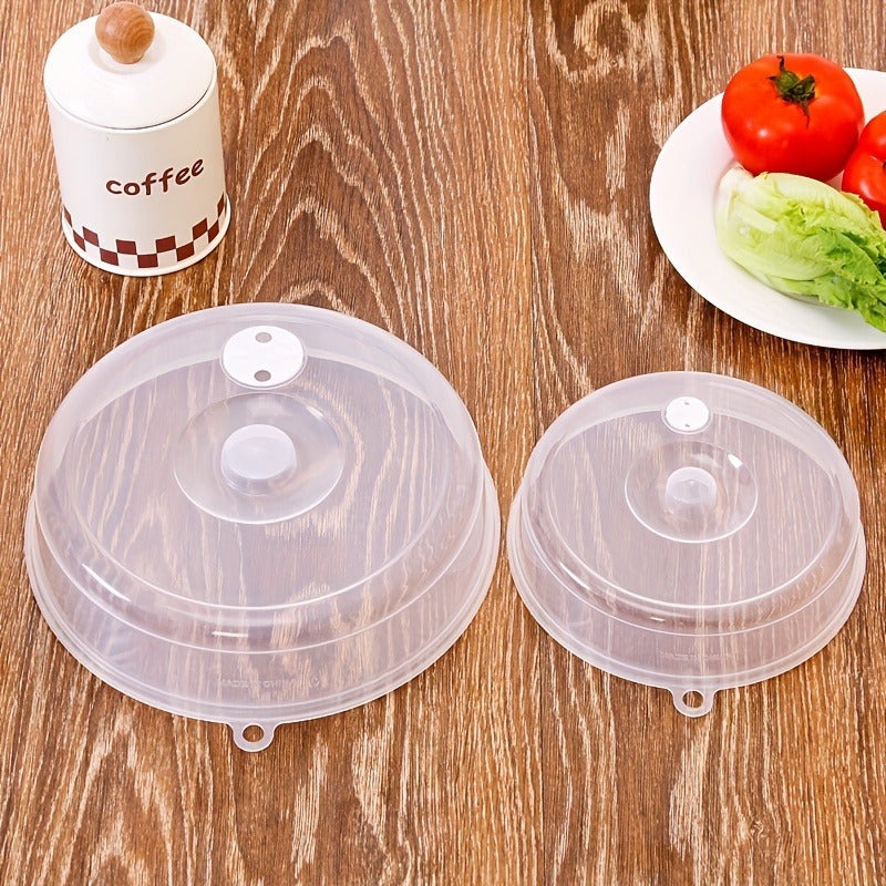 Set of 2 Easy-to-Clean Anti-Splash Microwave Covers - Prevents Grease Splatters and Protects Food and Kitchen, Perfect for Bowls and Vegetables