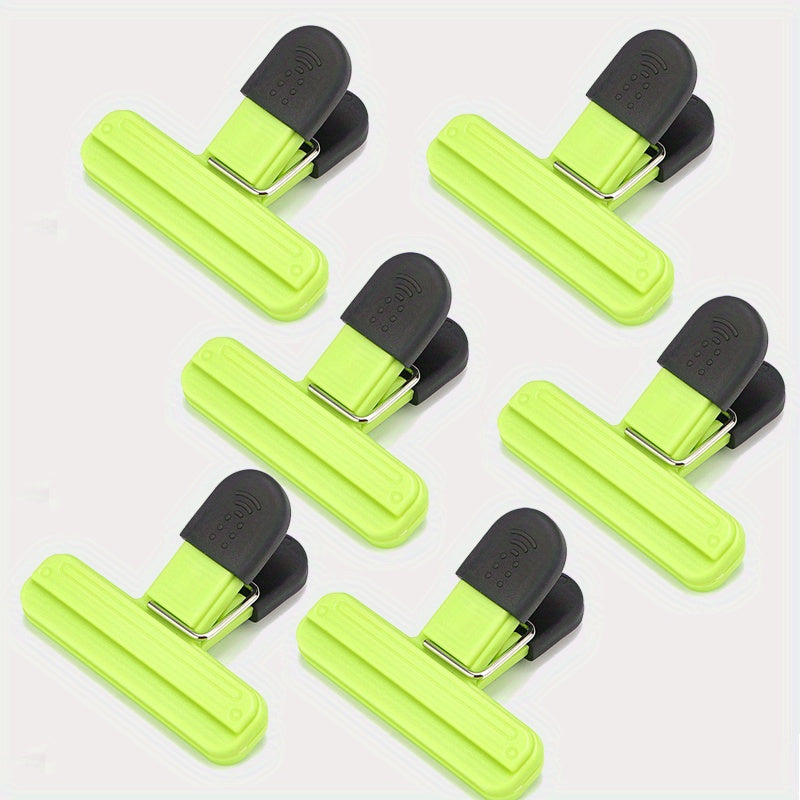 Set of 6 Food Bag Clips for Sealing Chips and Other Snacks, Durable Grip for Airtight Closure, Ideal for Various Produce and Plastic Bags, Perfect for Kitchen Organization and Storage, Must-Have Kitchen Accessories