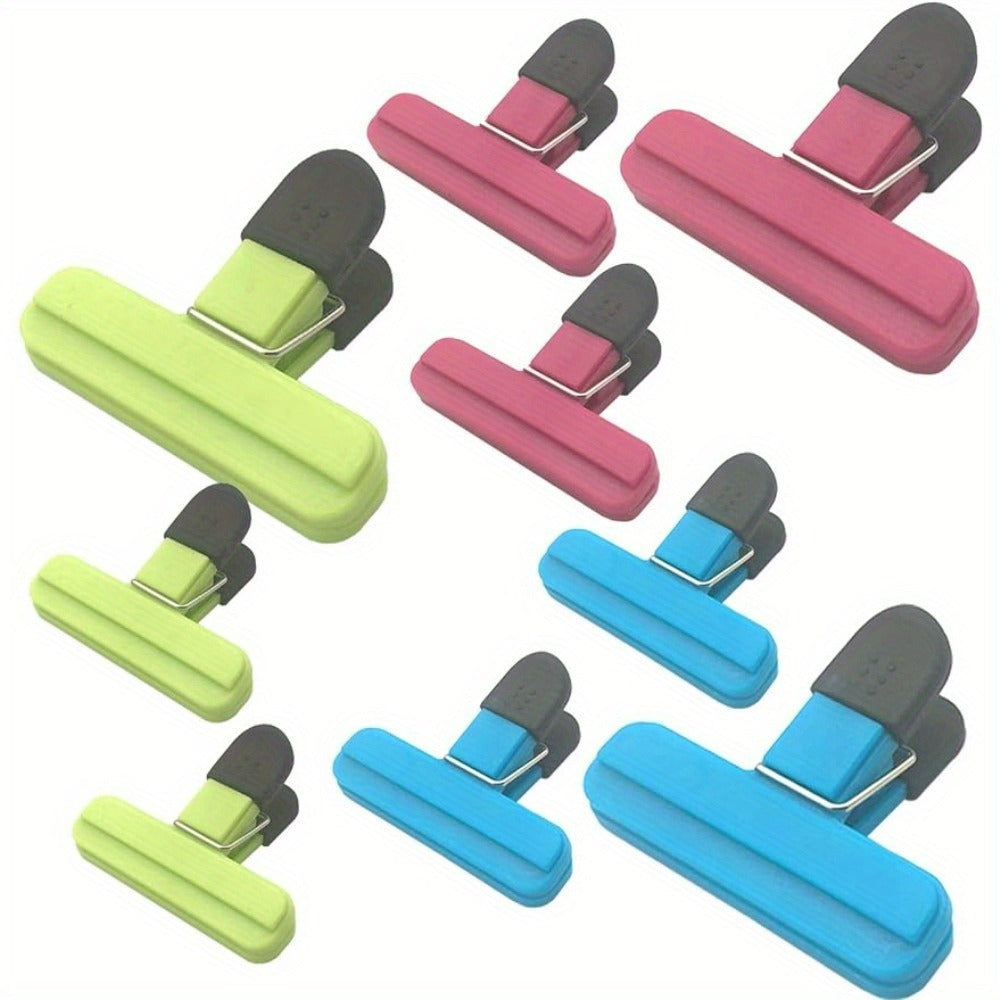 Set of 6 Food Bag Clips for Sealing Chips and Other Snacks, Durable Grip for Airtight Closure, Ideal for Various Produce and Plastic Bags, Perfect for Kitchen Organization and Storage, Must-Have Kitchen Accessories