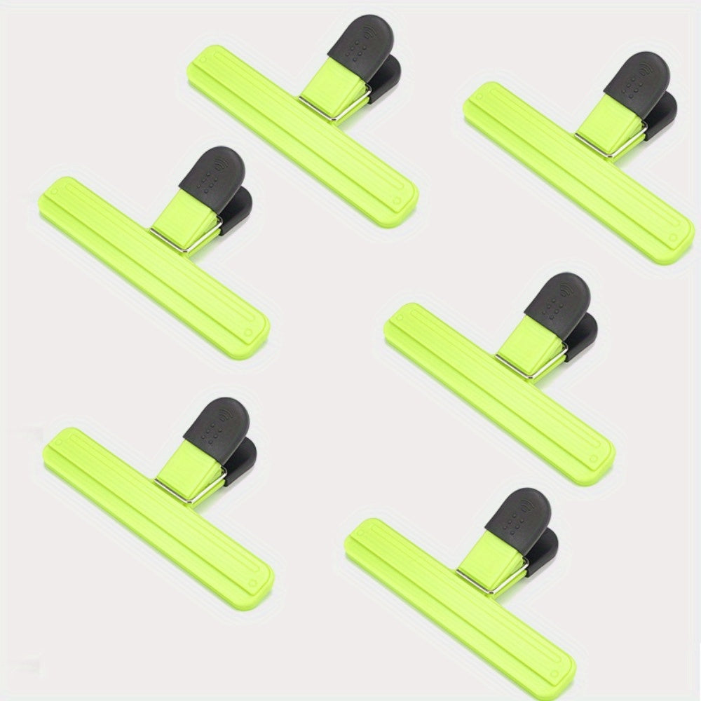 Set of 6 Food Bag Clips for Sealing Chips and Other Snacks, Durable Grip for Airtight Closure, Ideal for Various Produce and Plastic Bags, Perfect for Kitchen Organization and Storage, Must-Have Kitchen Accessories