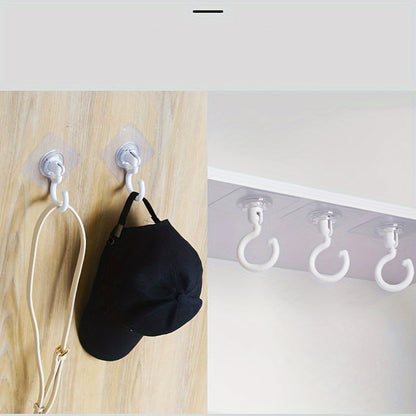 Swivel Ceiling Hooks for versatile hanging - No drilling needed. Ideal for plants, towels, coats, and more. Can be used as auxiliary or wall hook.