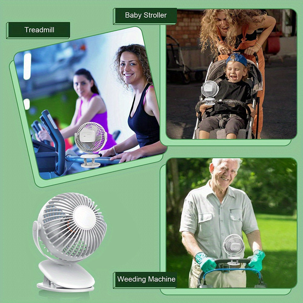 Get your hands on the 1pc Bubble Planet Desktop Clip Fan with a low noise level of 16 decibels. This USB charging fan provides 3D circulation wind, making it perfect for personal use in dormitories. A must-have for the summer, this small fan is essential