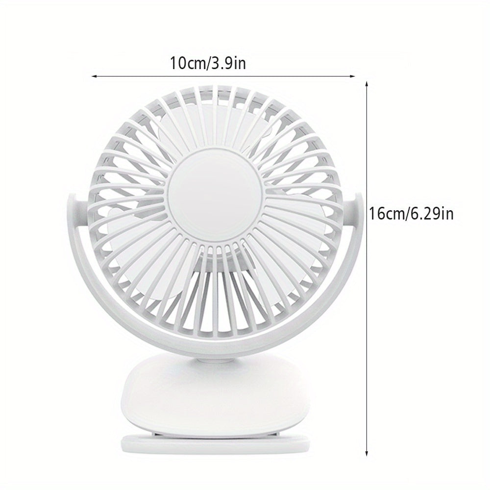 Get your hands on the 1pc Bubble Planet Desktop Clip Fan with a low noise level of 16 decibels. This USB charging fan provides 3D circulation wind, making it perfect for personal use in dormitories. A must-have for the summer, this small fan is essential