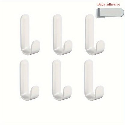 6 adhesive wall hooks for organizing keys, clothes, towels, and more!