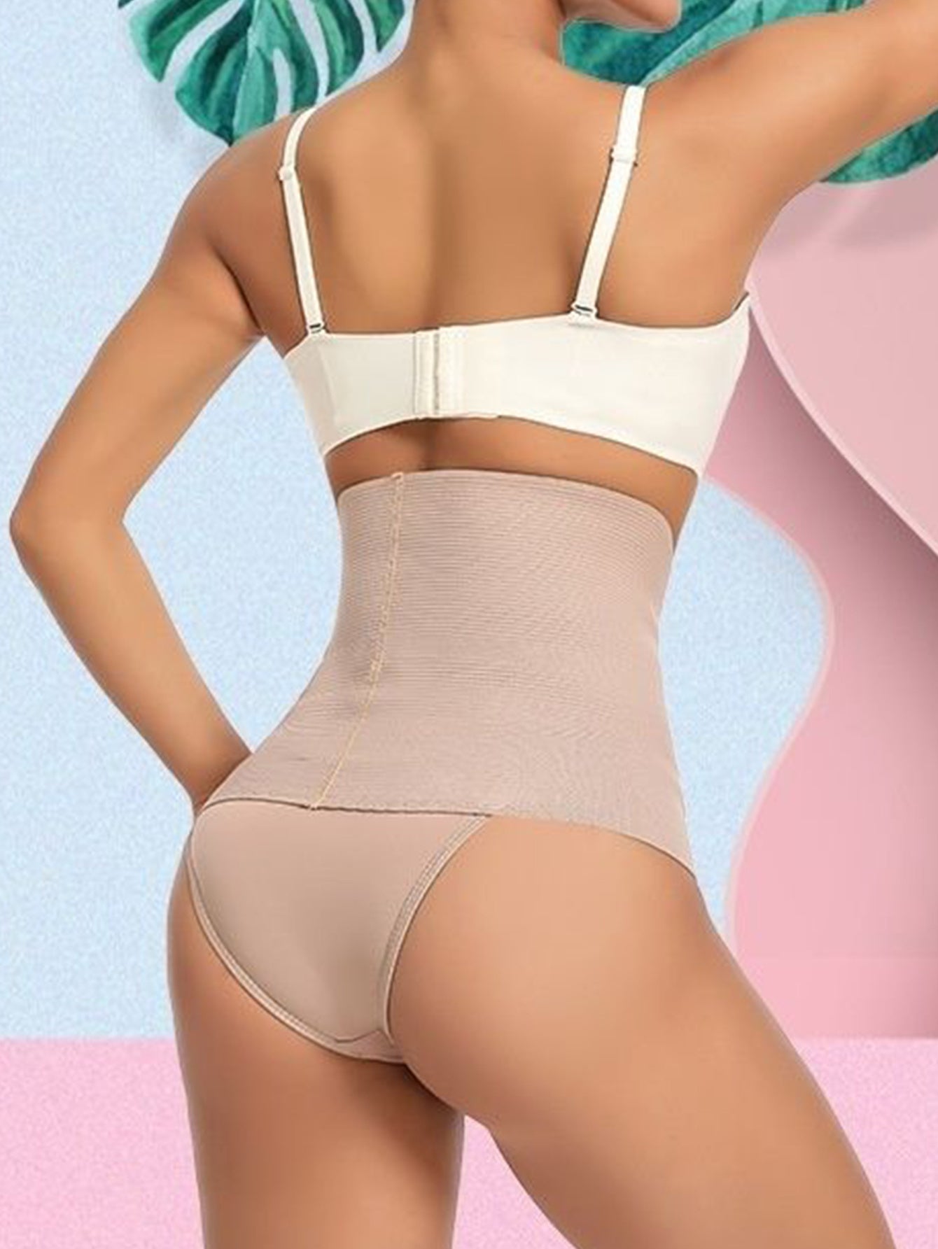 High waist shaping panties for women to lift and shape buttocks while providing tummy control compression.