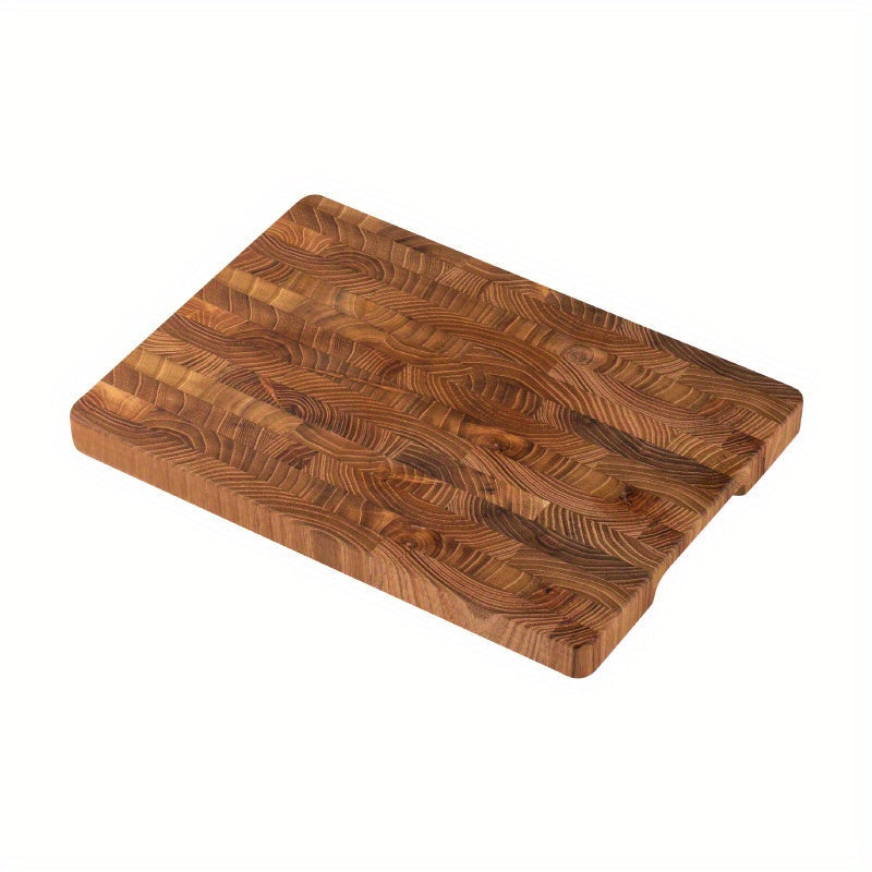 High-Quality Teak Wood Cutting Board - 2.49cm Thickness, Convenient Stand-Up Design for Storage, Ideal for Chopping Fruits & Steaks, Safe and Essential Addition to Your Kitchen