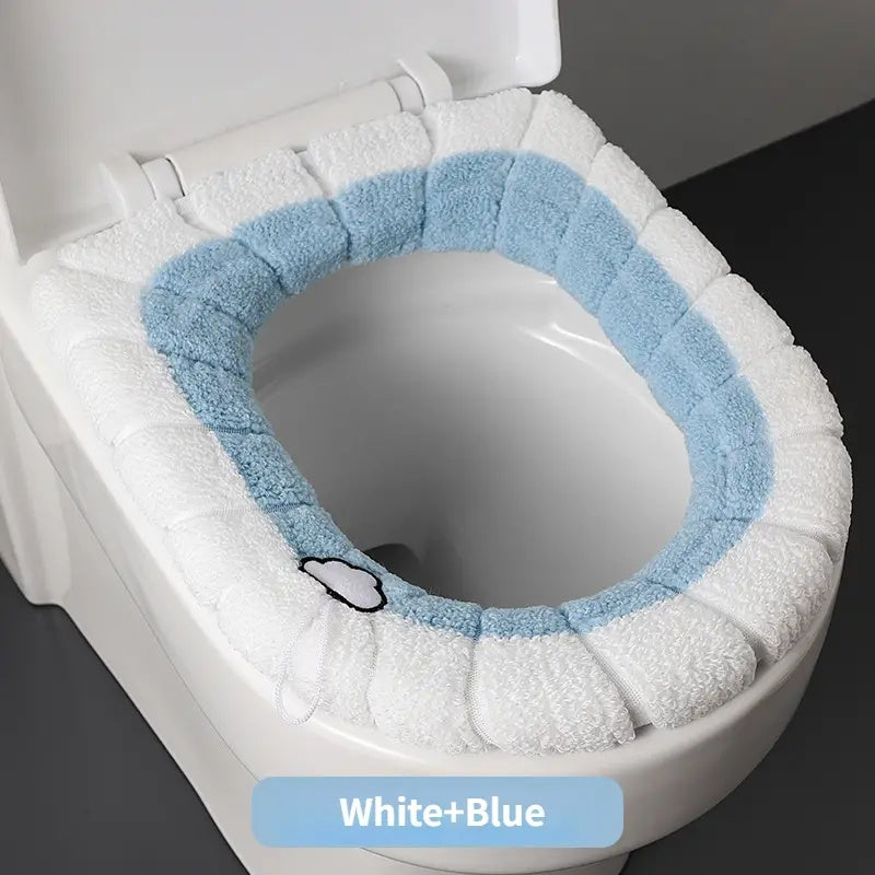 Withdrawable knitted toilet seat cushion, washable and warm.