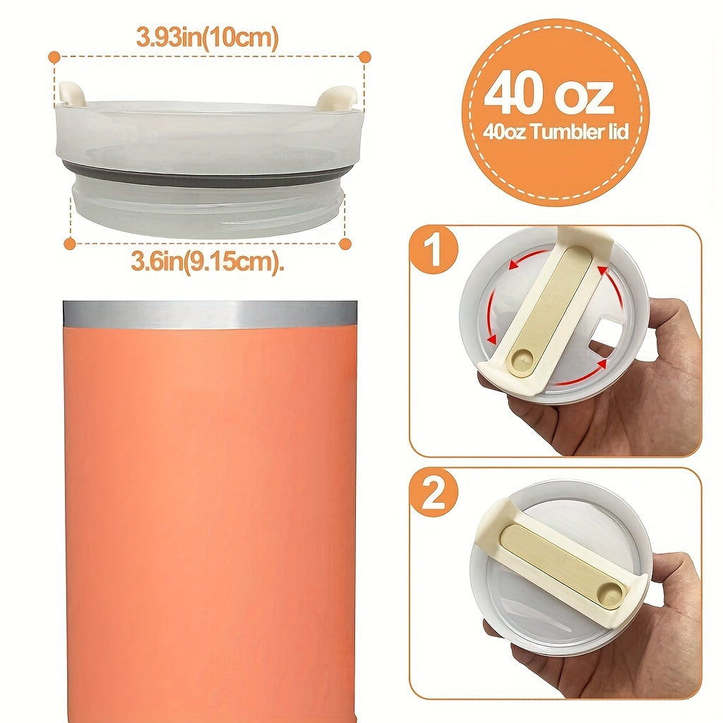 Leak-Free 40Oz Cup Lid - Compatible Tumbler Cover For Adventure Quencher, Suitable for All 40Oz Travel Mugs