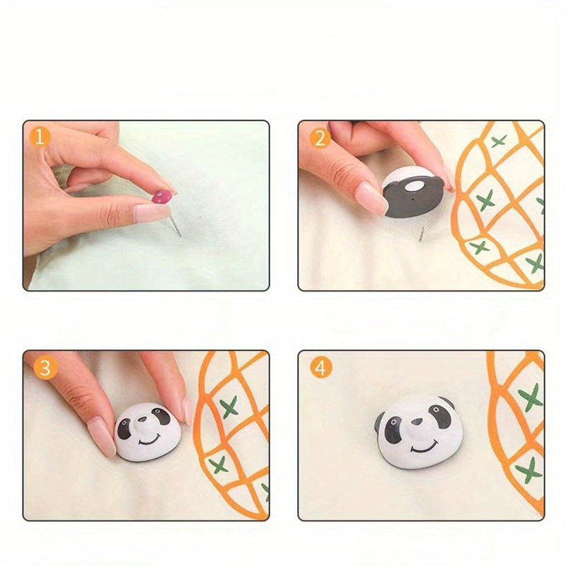 Set of 8 Panda Quilt Retainer Clips - Secure Anti-slip Buckles for Bedding - Perfect for Sofa Cushions and Quilt Covers