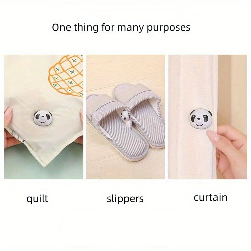 Set of 8 Panda Quilt Retainer Clips - Secure Anti-slip Buckles for Bedding - Perfect for Sofa Cushions and Quilt Covers