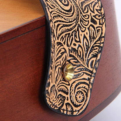 6.35cm Genuine faux leather guitar strap with adjustable soft embroidered belt for classical bass music hobby guitar accessories, with random pattern.