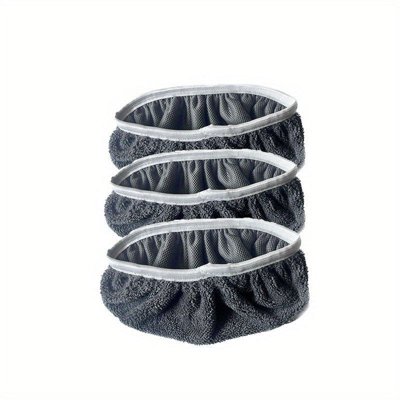 3 pieces of microfiber cleaning mop replacement pads, suitable for flat floor mops. These washable and durable replacement pads can be used for wet or dry cleaning and are easy to clean. Perfect for all your cleaning needs, whether at home or for school