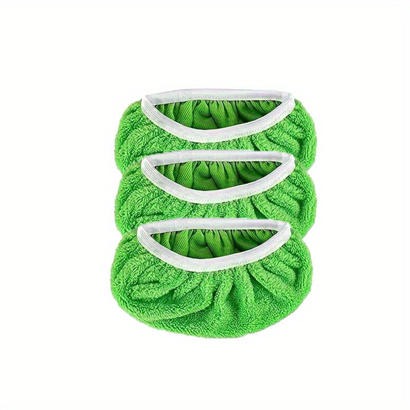 3 pieces of microfiber cleaning mop replacement pads, suitable for flat floor mops. These washable and durable replacement pads can be used for wet or dry cleaning and are easy to clean. Perfect for all your cleaning needs, whether at home or for school