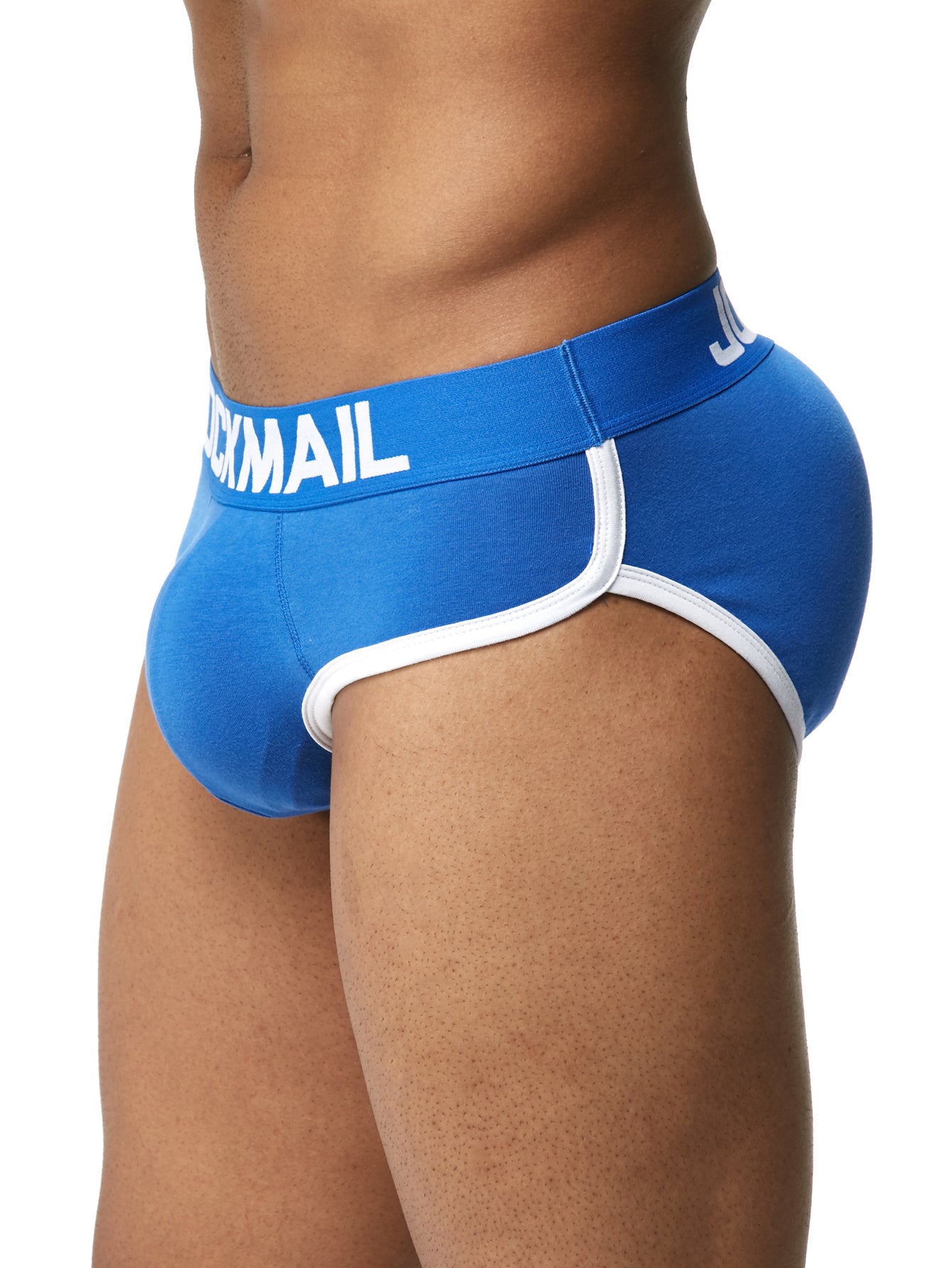 1pc JOCKMAIL Men's Trendy Underwear with Fashion Letter Waistband, Cotton Breathable Comfy Briefs with Removable Push-up Cups.