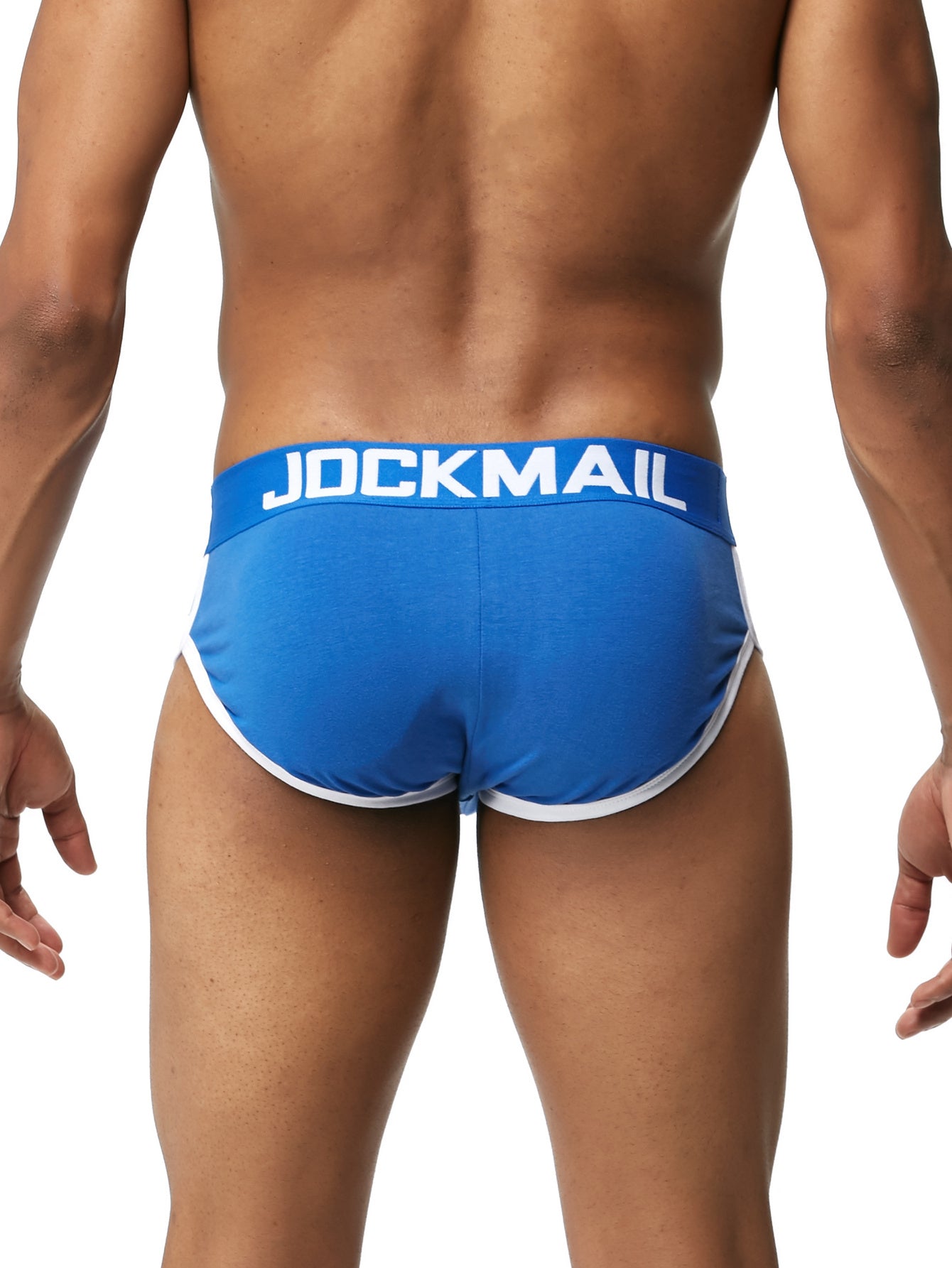 1 шт. Мужские модные трусы JOCKMAIL с модным поясом с надписью, хлопковые дышащие удобные брифы с съемными подъемными чашками.