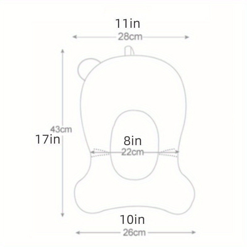 Bath Tub Pad with Non-Slip Design, Safety Support Foldable Mat Pillow for Comfort and Body Cushion