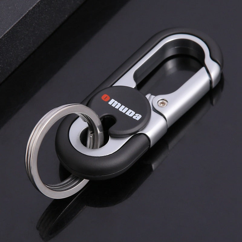 Durable metal alloy car key chain designed for men, ideal for stylishly hanging from your waist.