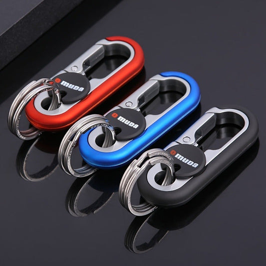 Durable metal alloy car key chain designed for men, ideal for stylishly hanging from your waist.