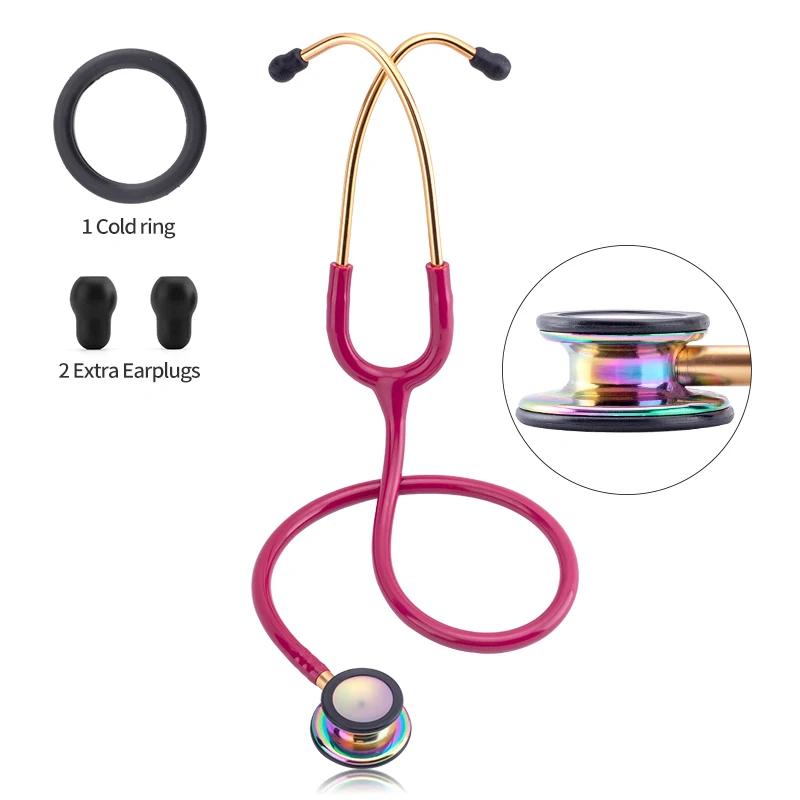 Professional cardiology stethoscope for nurses and doctors, portable and double-sided.