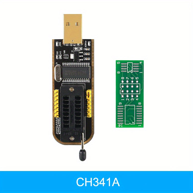 CH341A USB Programmer with SOP8 SOIC8 Test Clip for BIOS chips in 24/25 series.