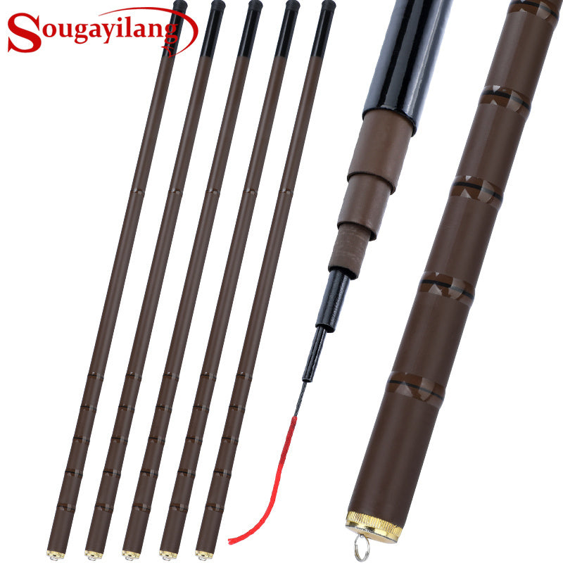 Sougayilang Stream Fishing Rod, 2.7-6.3m, Ultra-Light, Soft Tip, For Pond Fishing.