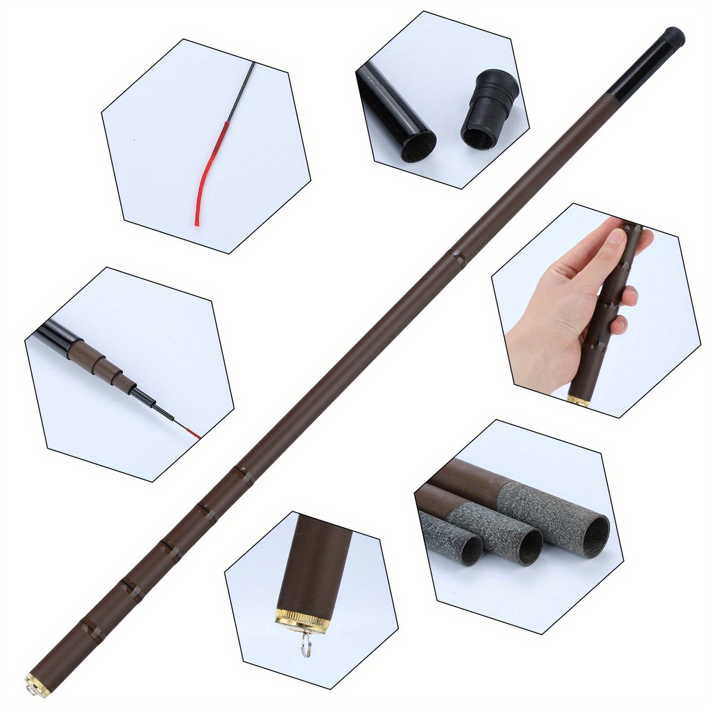 Sougayilang Stream Fishing Rod, 2.7-6.3m, Ultra-Light, Soft Tip, For Pond Fishing.