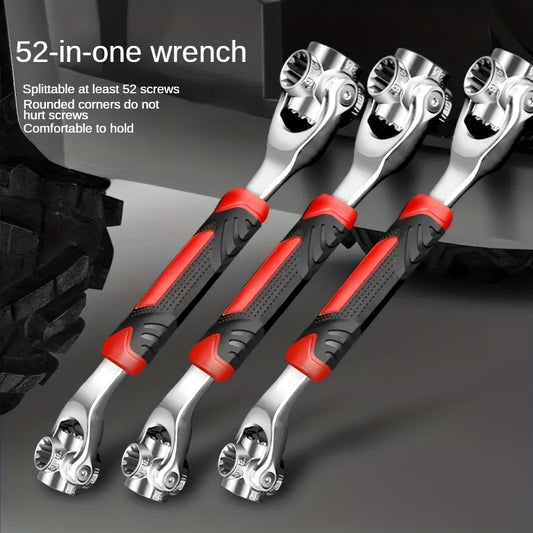 Durable socket wrench set with non-slip grip and rotating design, perfect for multiple tasks.