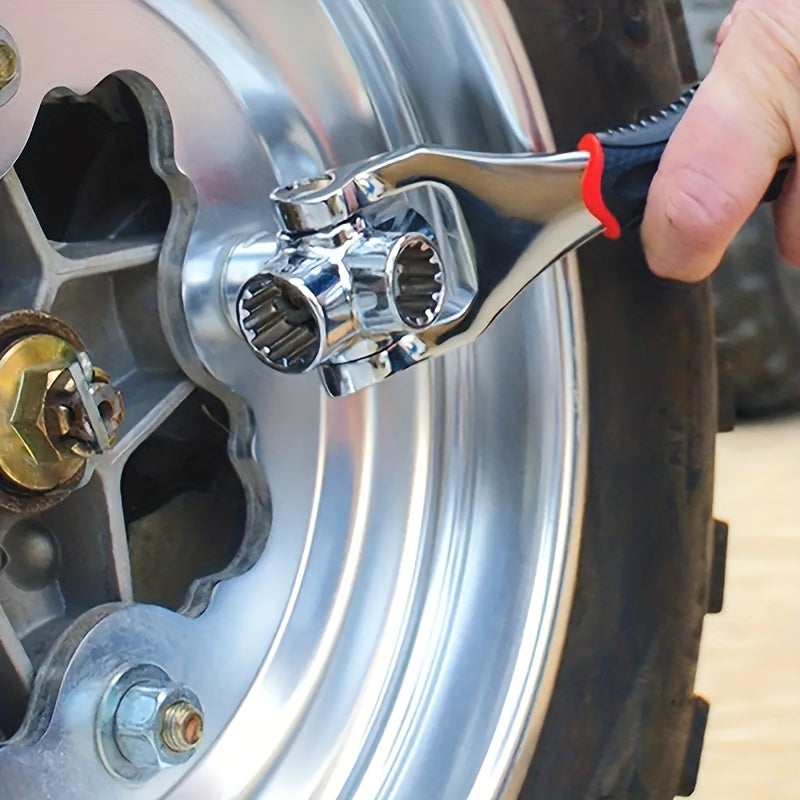 Durable socket wrench set with non-slip grip and rotating design, perfect for multiple tasks.