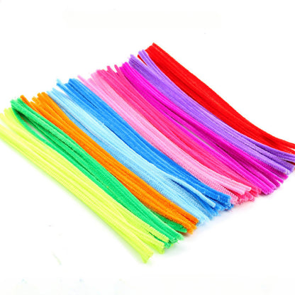 Wholesale package of 100 colorful twist rods made of super dense, encrypted wool.