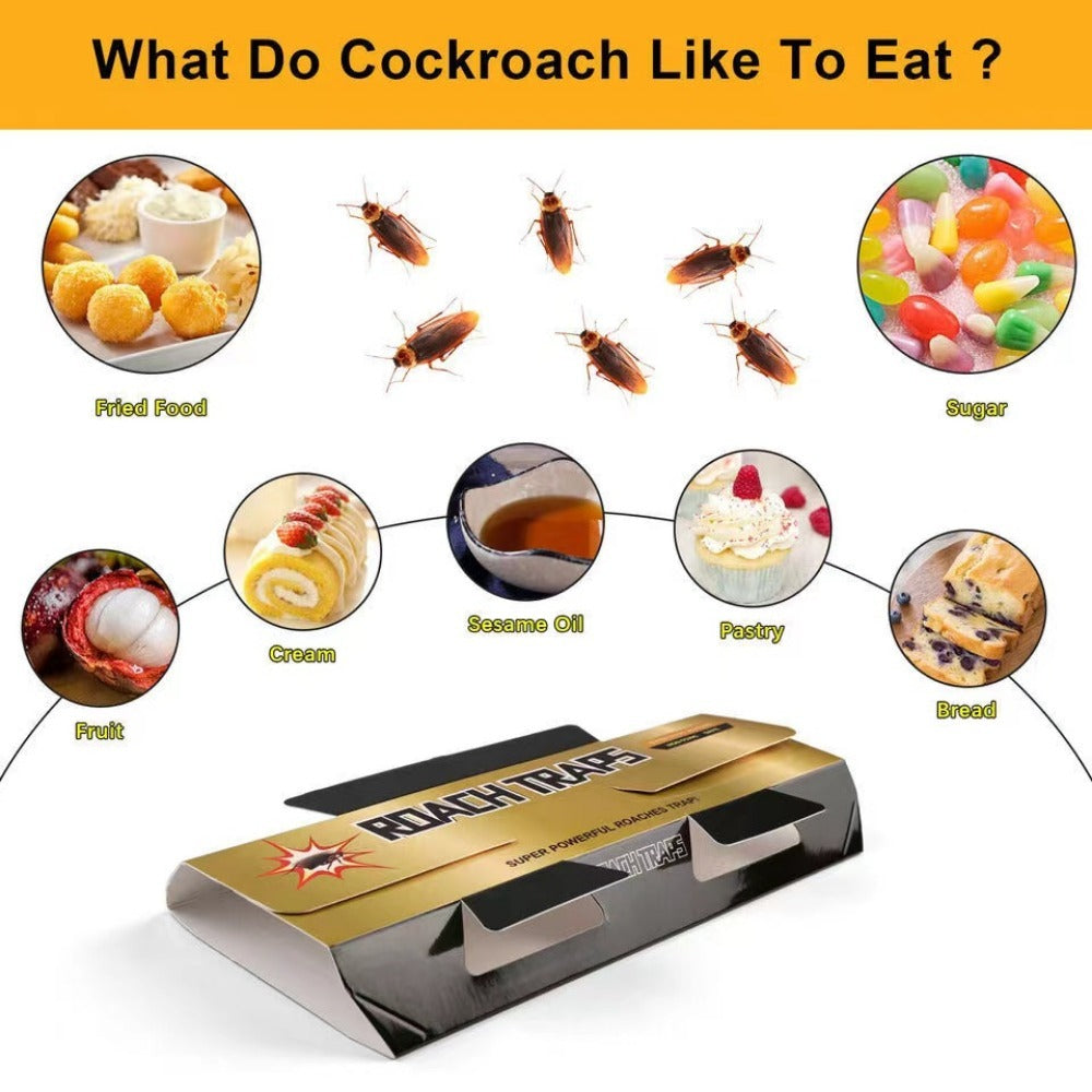 Cockroach traps available in sets of 5, 10, 15, or 20. Effective indoor infestation and home cockroach killer that is safe for pets and children.