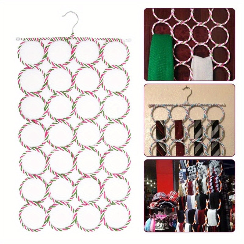 Essential Back to School Item: Metal Rack Storage Hanger for Ties, Scarves, Belts, and Clothing Organization in Bedroom, Balcony, or Dormitory