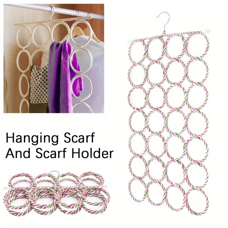 Essential Back to School Item: Metal Rack Storage Hanger for Ties, Scarves, Belts, and Clothing Organization in Bedroom, Balcony, or Dormitory