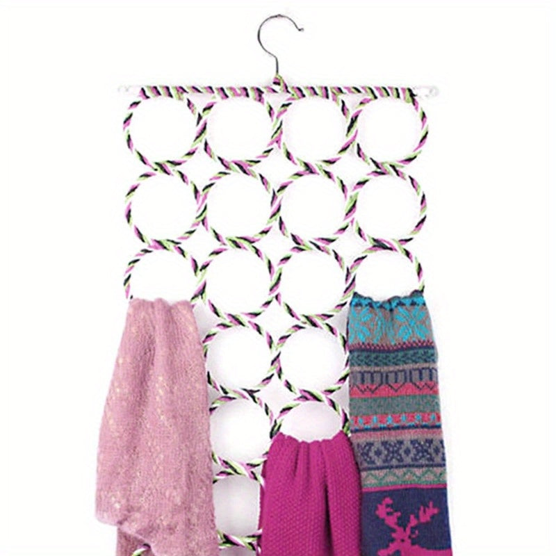 Essential Back to School Item: Metal Rack Storage Hanger for Ties, Scarves, Belts, and Clothing Organization in Bedroom, Balcony, or Dormitory