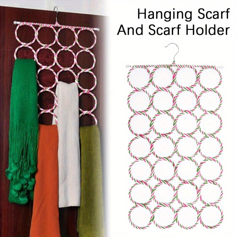 Essential Back to School Item: Metal Rack Storage Hanger for Ties, Scarves, Belts, and Clothing Organization in Bedroom, Balcony, or Dormitory