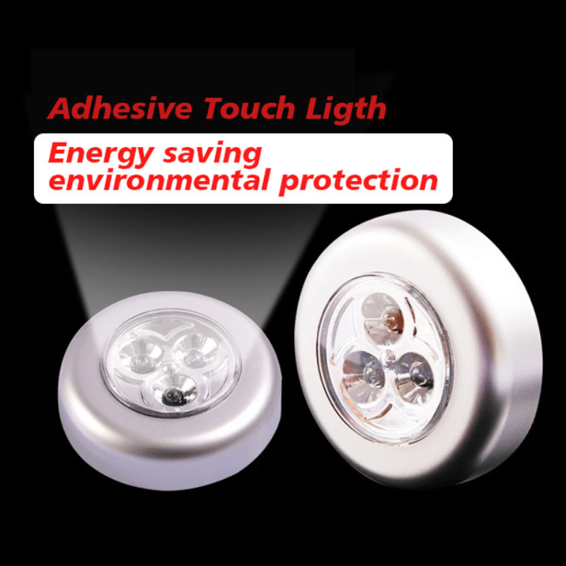 Top Pick: Set of 2 LED Touch Sensor Lights - Ideal for Closets, Cabinets, Kitchens, and Cars - Battery Operated (AA Batteries Sold Separately)