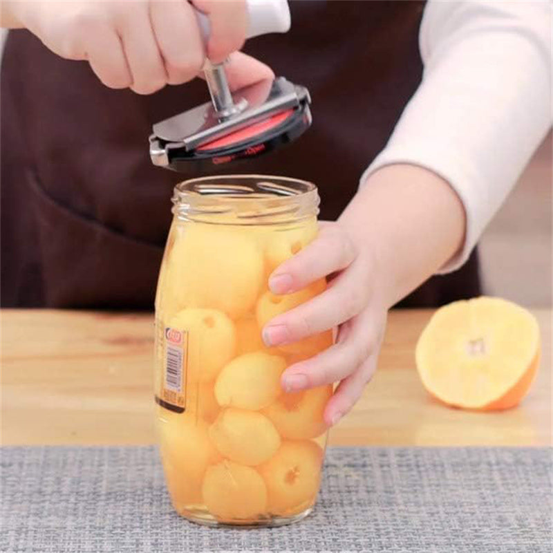 Stainless Steel Easy-Grip Jar Opener Tool - No Batteries Needed, Great for Seniors and Those with Weak Hands, Perfect for Cooking and Daily Use, Effortlessly Opens Any Lid