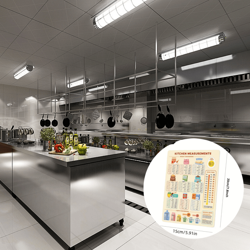 KitchenMate Silicone Rubber Conversion Chart Magnet - A Handy Reference Guide for Home Cooks, Refrigerator Sticker for Cooking and Baking Measurements