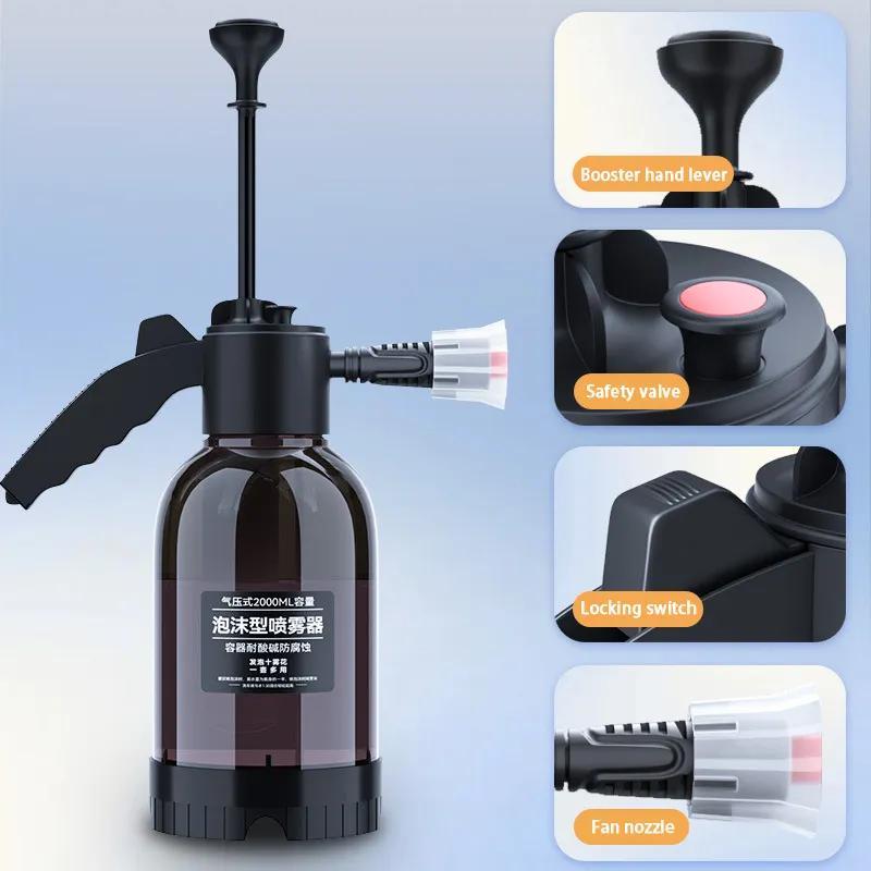 2L Hand Pump Foam Sprayer: No Need for Electricity or Battery, Ideal for Car and Home Cleaning