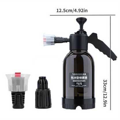 2L Hand Pump Foam Sprayer: No Need for Electricity or Battery, Ideal for Car and Home Cleaning