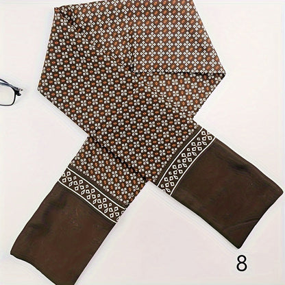 Men's Simple Scarf for Business and Fashionable British Style Suit Coat, Made with Washed Fleece