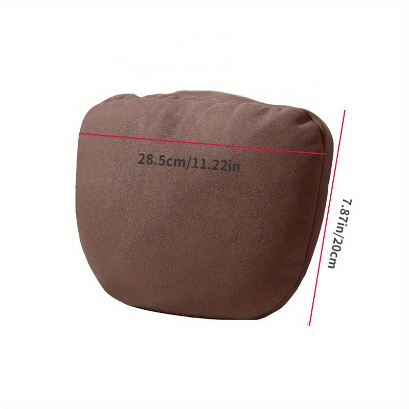 A luxurious Suede Fleece Headrest Lumbar Support Set for Car Seats - the ultimate comfort accessory for all car models.